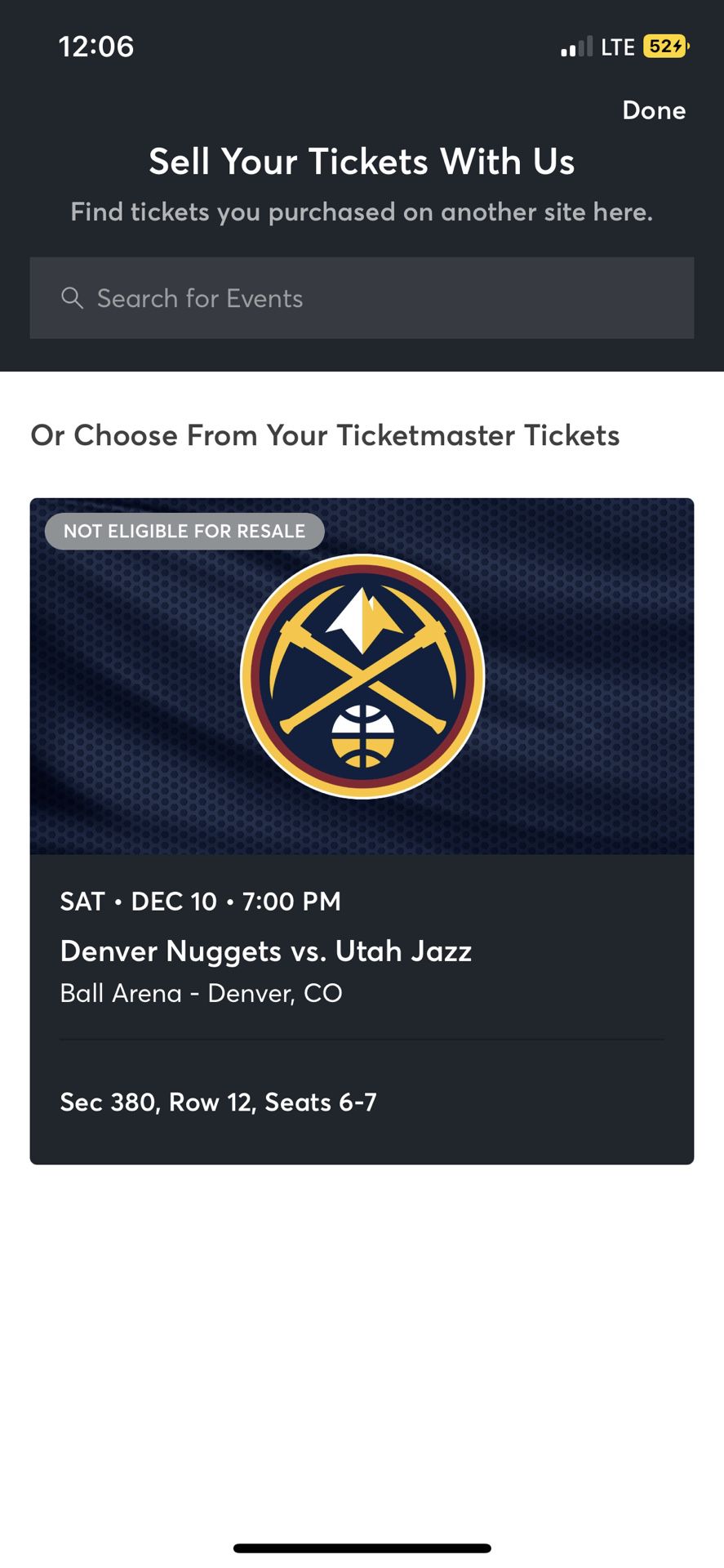 Denver Nuggets 2 Tickets