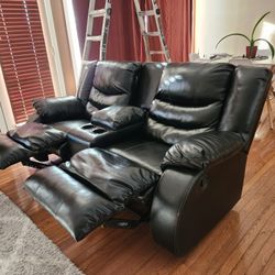 Black Leather Recliner Couches