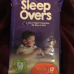 ADULT/CHILD SLEEPOVERS UNISEX DAY & NIGHT PROTECTION 12 PACK PULL UPS SIZE LG/XL 60-125 LBS. Retails for $17 per pack Selling for $5 per pack