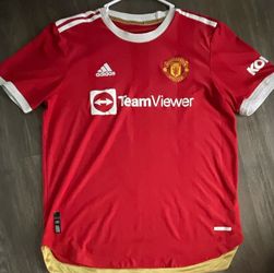 Authentic Adidas Manchester United 2021/22 Home Jersey - Player Edition Size L (H31090)