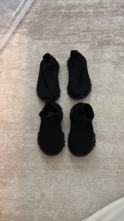 Toddler Black Slip On Shoes 