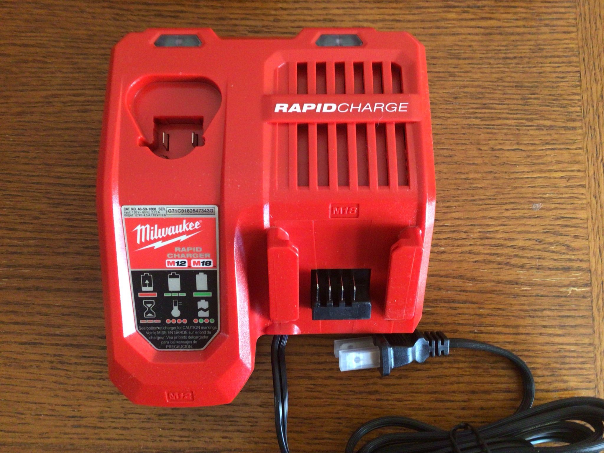 Milwaukee M18 Rapid Charger . Brand NEW . NUEVO