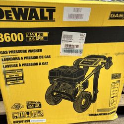 DEWALT 3600 PSI 2.5 GPM Cold Water Gas Professional Pressure Washer HONDA GX200 Engine BRAND NEW