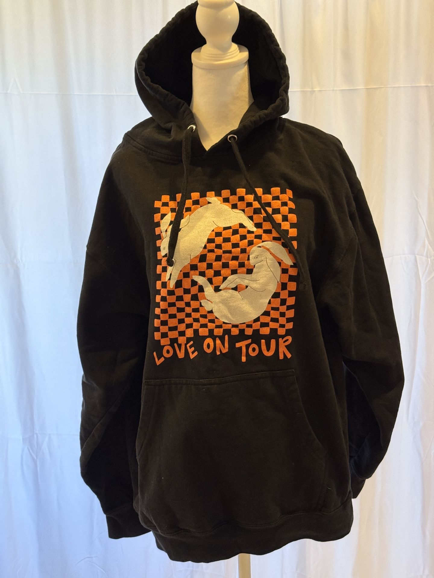 Independent Trading Co Harry Styles Love On Tour Hoodie Rabbits Bunnies Sz L