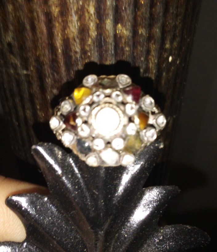 14 Kt Gold Multi Color Gemstone Ring