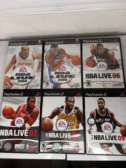 NBA Live 2004–2009 PS2 Games – $5 Each