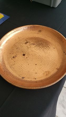 Copper plated large dish.