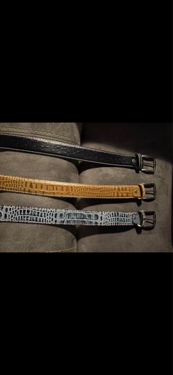 Roger  Ximenez handcrafted men's belts made from genuine Italian calf leather all three brand new asking $100 each