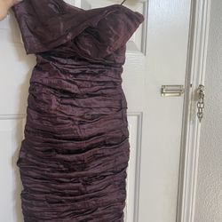 Purple slim fitting mini Dress