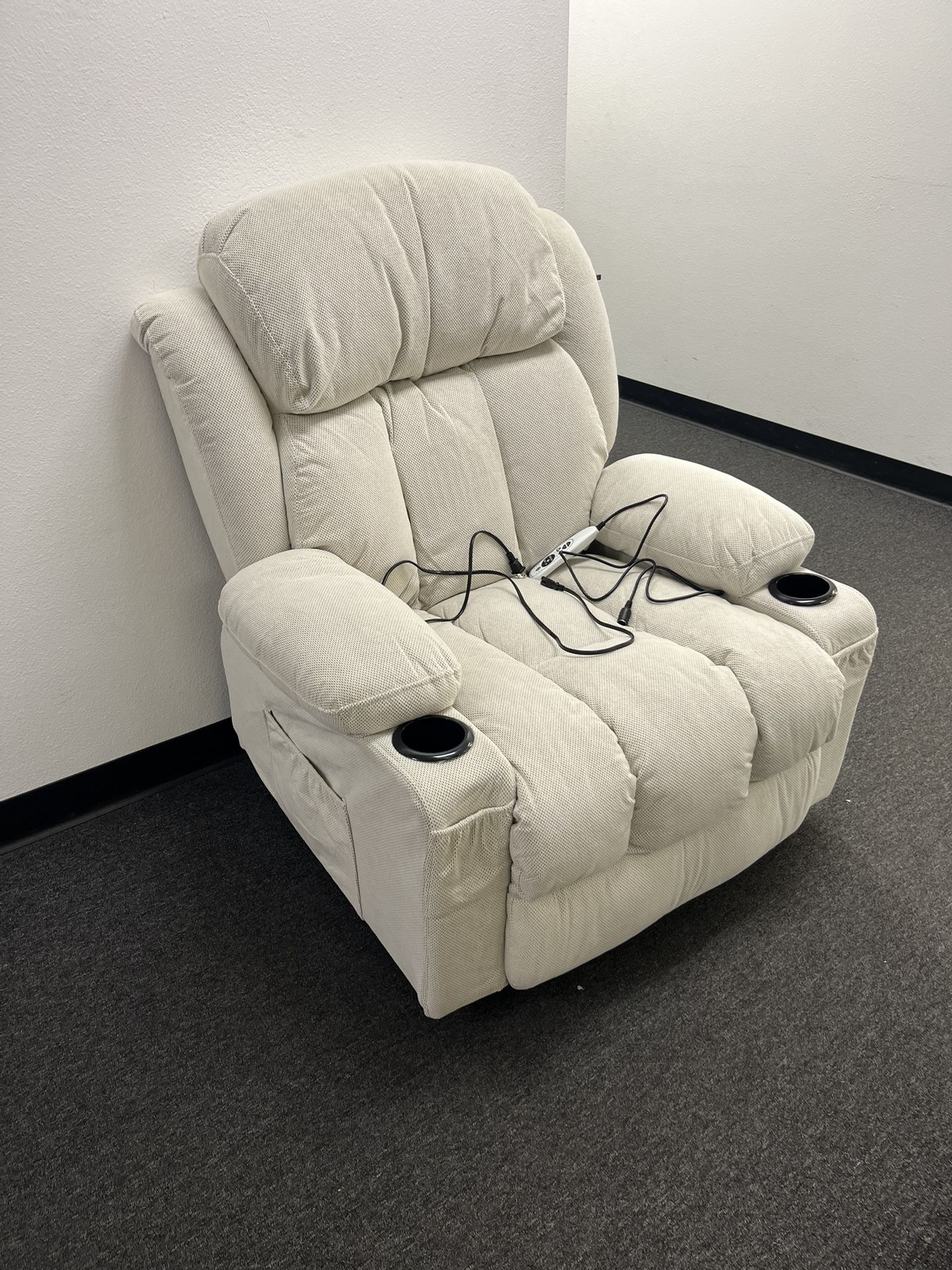Sofa Recliner Chair - light white Fabric