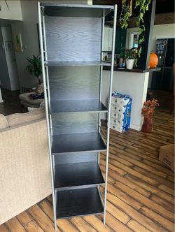 6-Tier Metal and Wood Freestanding Shelf