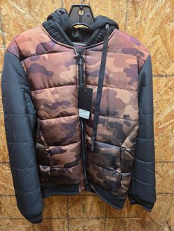*Free delivery* Maximos U.S.A. Men's Adam Hooded Camouflage Puffer Jacket. Ask for size