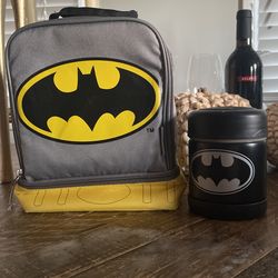Batman Lunch Bag and Thermal Cup For Food