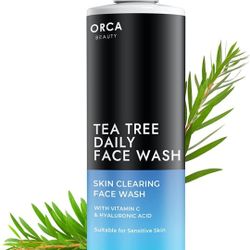 Orca Beauty Facial Cleanser Face Wash with Papaya Tea Tree Vitamin C E - 8 fl.oz