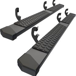 6 Inches Double & Extd Cab Running Boards Side Steps Compatible with 2019-2026 Chevy Silverado/GMC Sierra 1500 (Excl 19 Ld/Lt), 2020-2026 2500HD 3500H