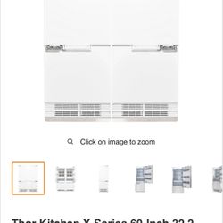 Thor Kitchen X-Series 60-Inch 32.2 Cu. Ft. Panel Ready Refrigerator with Bottom Freezer, Internal Water Dispenser and Ice Maker (XRF60)