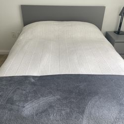 IKEA Malm Gray Full Bed with Drawers
