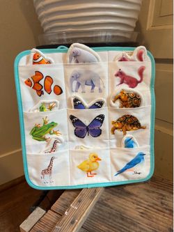 Lovevery Quilted Critter Pockets Matching Plush Board