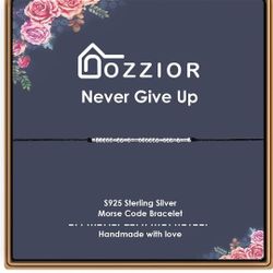 Morse Code Bracelets for Women,Sterling Silver Beads on Cord Friendships Inspirational Jewelry Gifts for Her Mom Sisters Daughter Best Friends