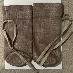 2 PB Jute Wine Bags