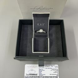 Monique Lhuillier Bliss GSI Certified Diamond 18k White Gold Bridal Ring
