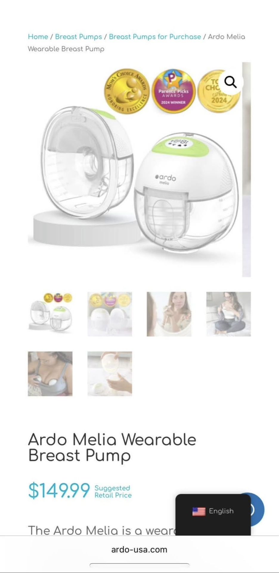 Ardo Melia Breast Pump