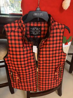 Winter PLAID Christmas Gift PUFFER VEST!!! New