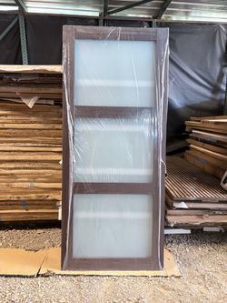 Barn Door With Glass + Hardware