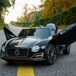⚫️⚫️!!BRAND NEW 12V LUXURY REMOTE CONTROL Electric Kid Ride On Car Power Wheels Bentley EXP12 with LED lights, scissors doors, USB, Mp3 
