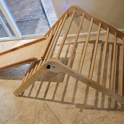 3-in-1 Pikler Triangle Montessori Climbing Set Toddler Ramp + Slide