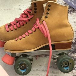  🛼 Vintage Riedell Suede Roller Skates – Model 130 (Made in USA) Women’s Size 8
