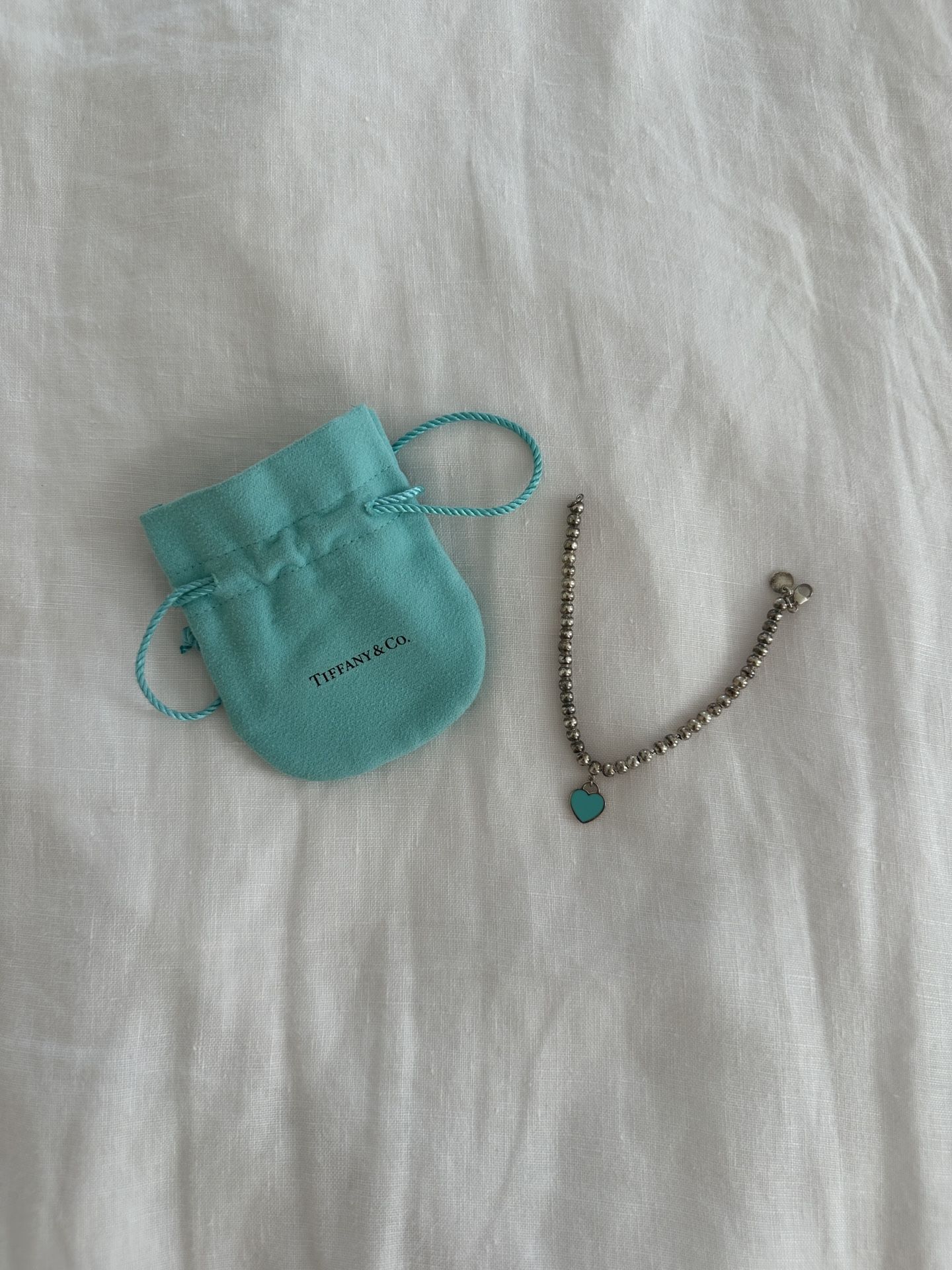Tiffany & Co. Bead Bracelet Tiffany Blue w/ a Diamond
