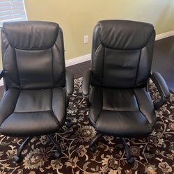2 Black Home Office Chairs 