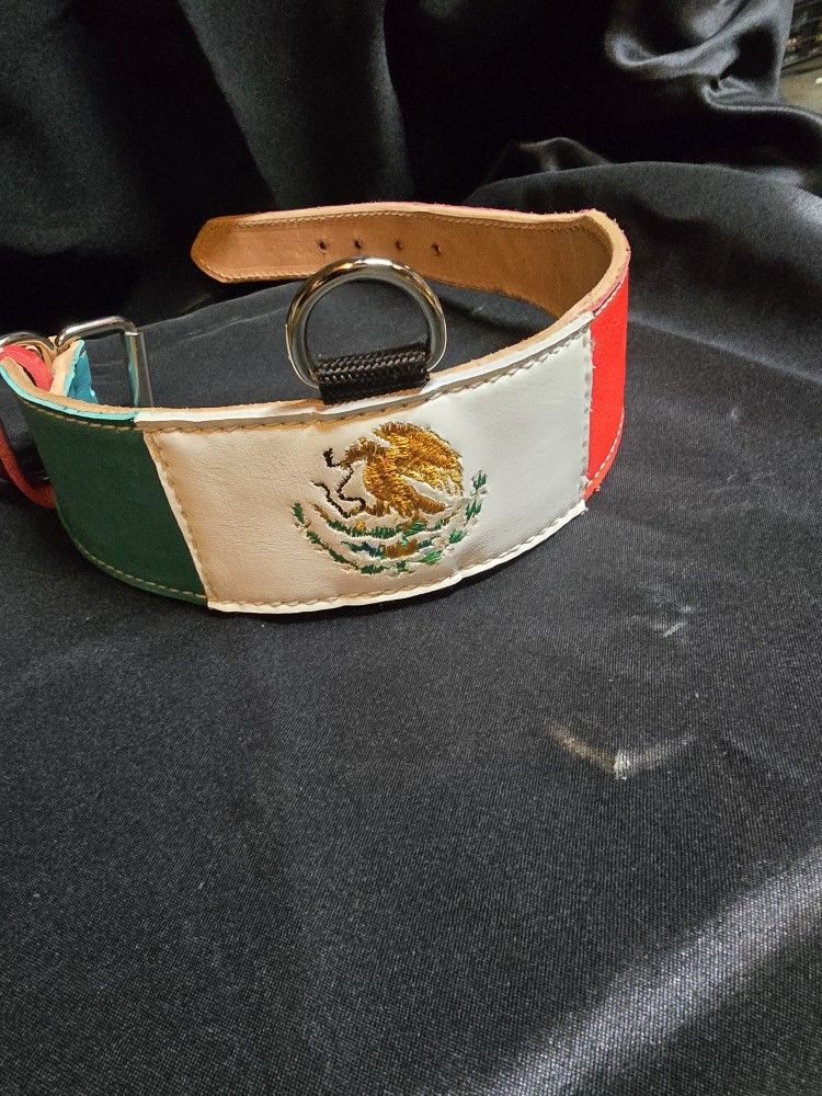 DOG COLLAR MEXICO FLAG
