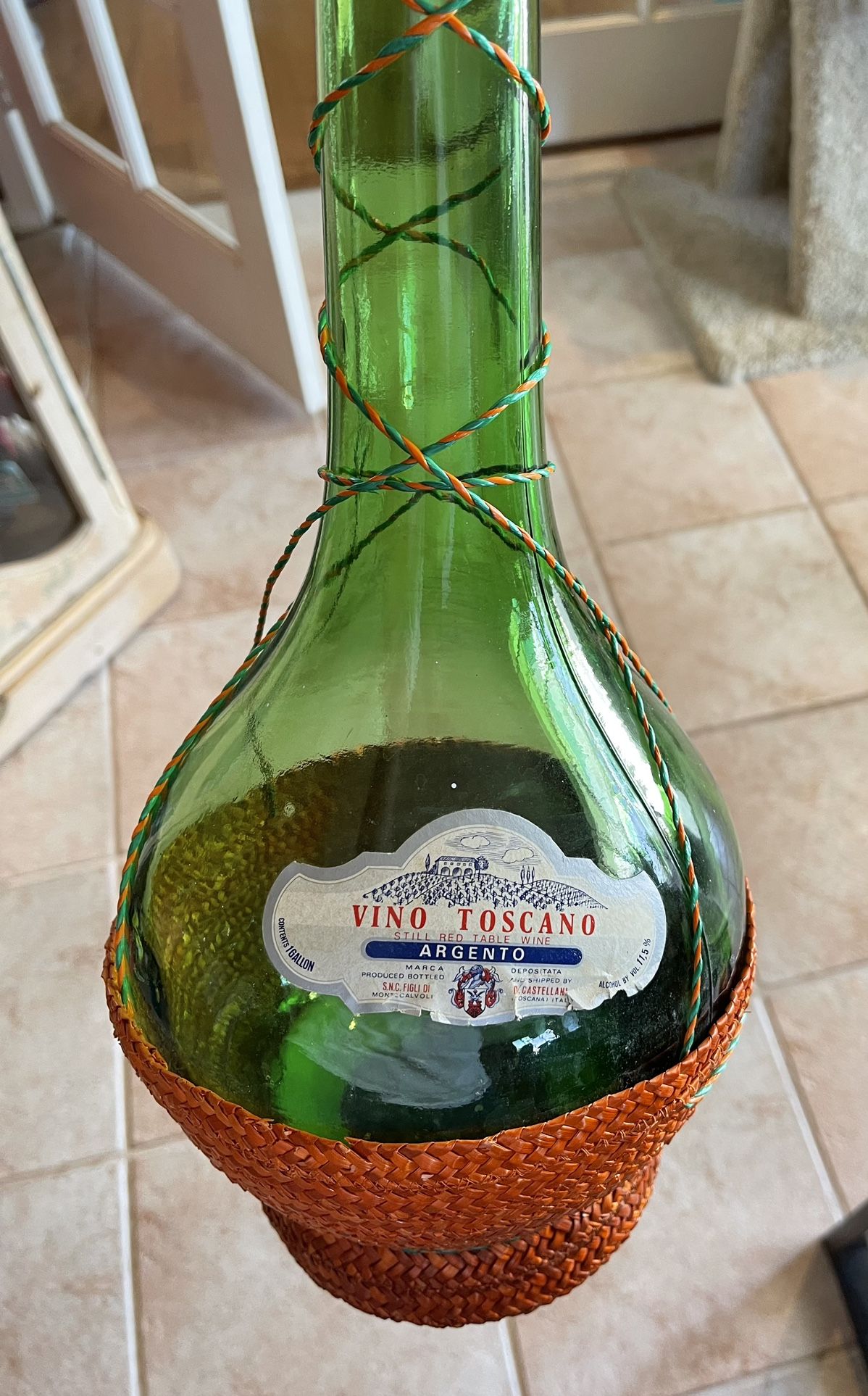 Vintage Toscano Vino Wine Bottle