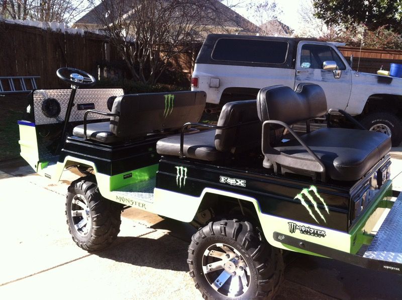 79 EZGO Monster Energy Airport Shuttle Golf Cart