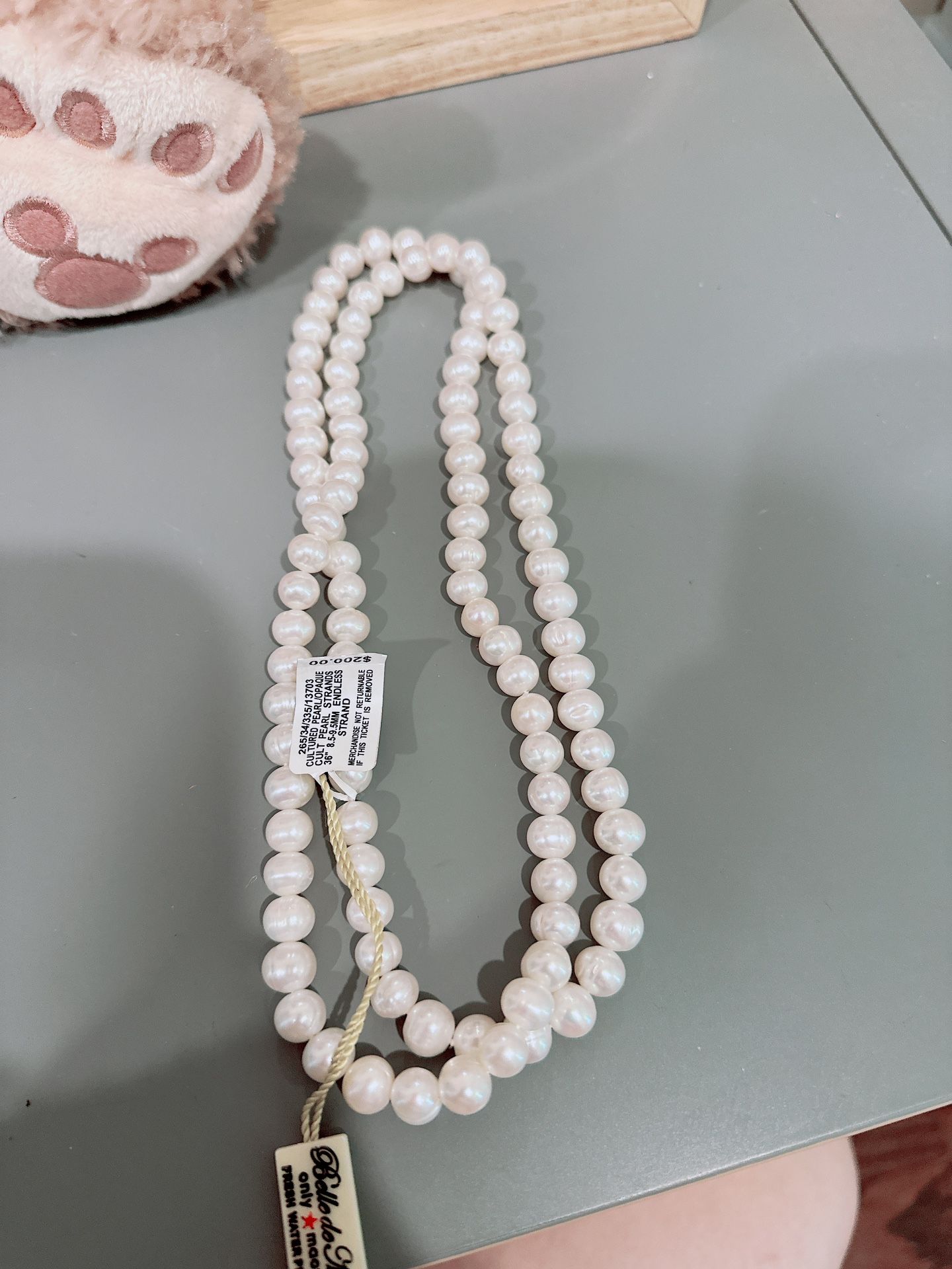 Macy's Freshwater Pearl Necklace 36” Strand, Pearls