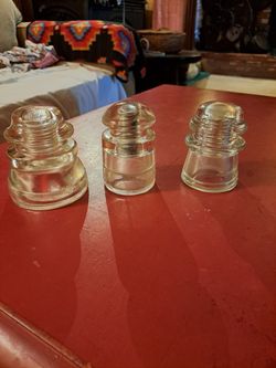 Glass Insolators 5 Each