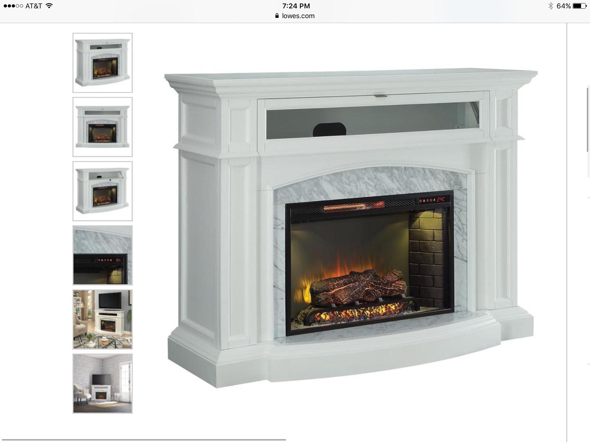 Scott Living electric fireplace 5100btu