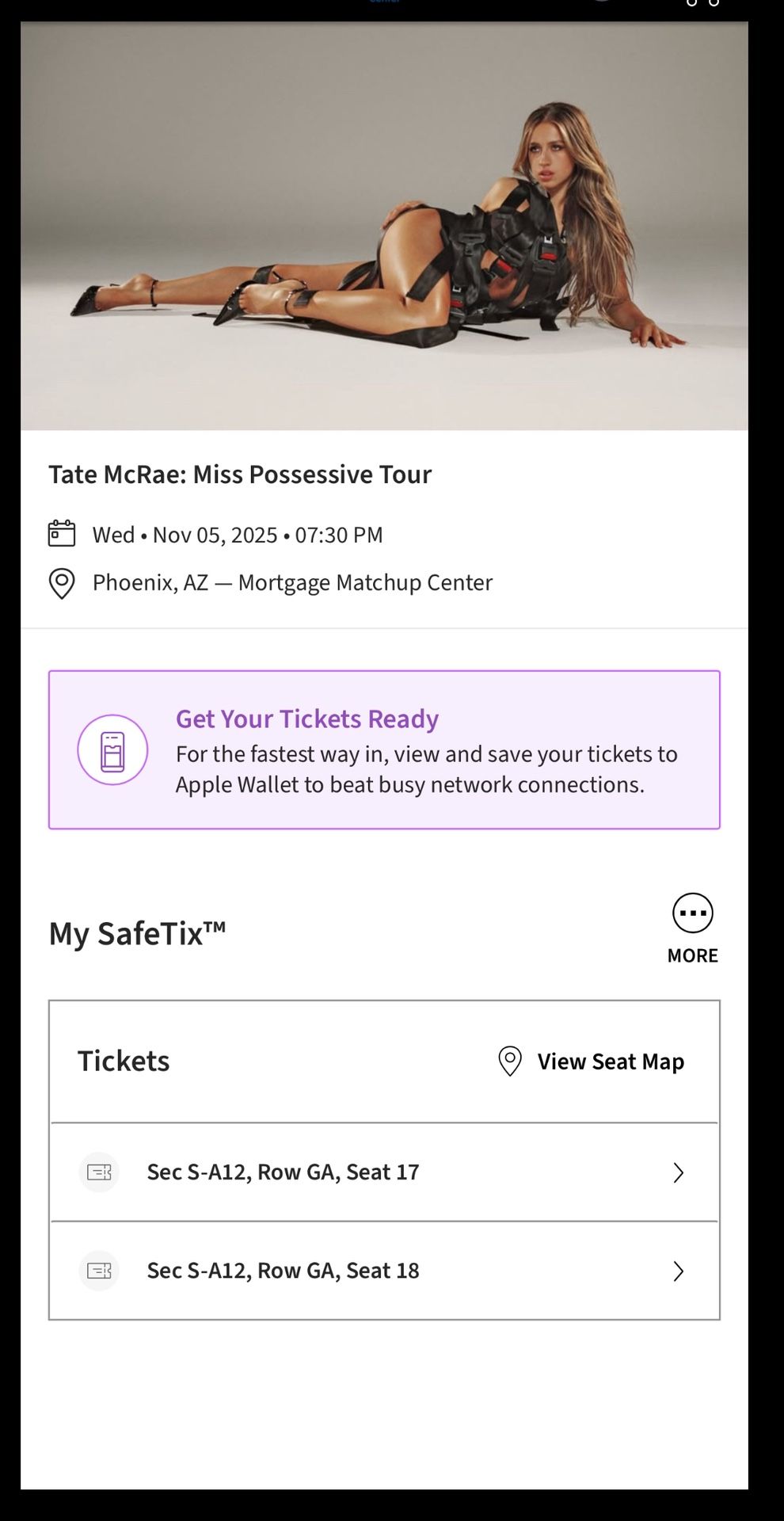 Tate McRae: Miss Possessive Tour Phoenix, AZ — Mortgage Matchup Center