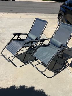 Two foldable chairs