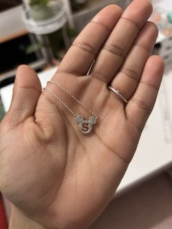 Mickey Initial Necklace