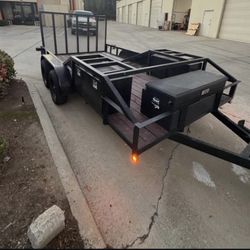 2024 14' Sky trailer, 7000gvwr with 3500lb axles and Brakes on one axle