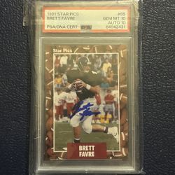 Brett Favre Psa 10 Auto 10 Rookie Card
