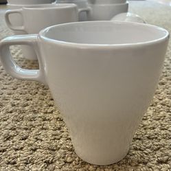 Set Of 12 IKEA White Coffee Cups