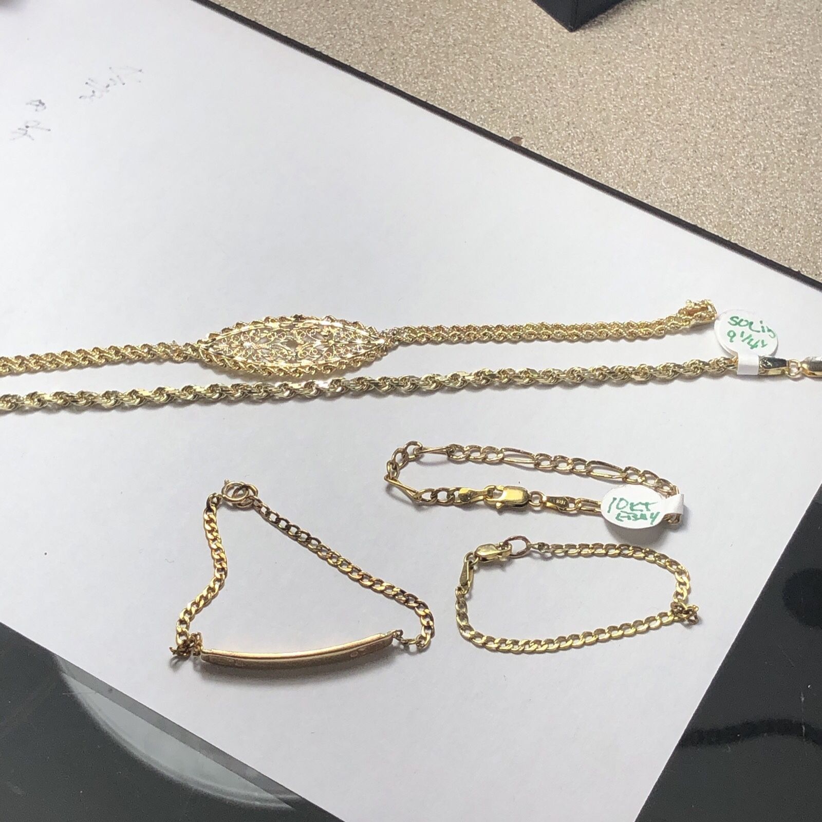14 Kt Genuine Rope Bracelet With Center Design,All Products : American Fashion Style Bags On Sale