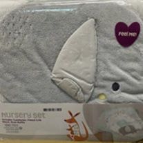 New, Firm, Parent's Choice Toddler Elephant Microfiber Washable Nursery-in-a-Bag Sets, Crib, Gray, 3-Pieces