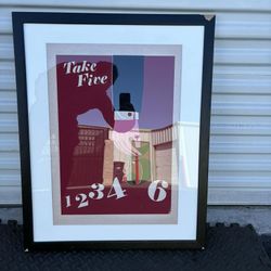 Framed art print titled "Take Five" by artist Anthony Peters.