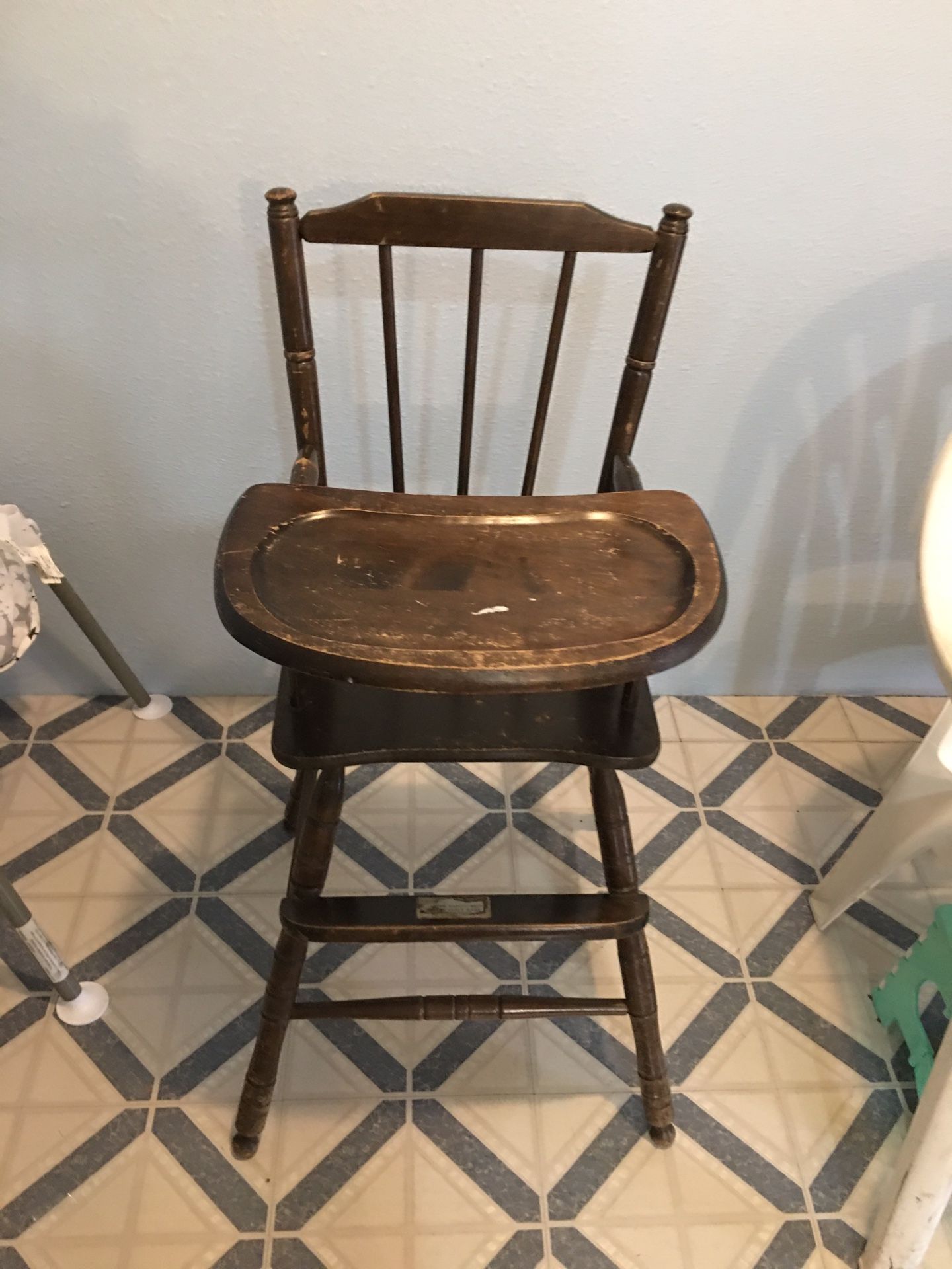 Old fashion high chair wood