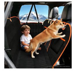 Dog Car Seat Cover for Back Seat, Waterproof Non-Slip Car Seat Cover for Dogs Pets, Car Back Seat Protector Portable Dog Hammock, Suitable for Cars, S